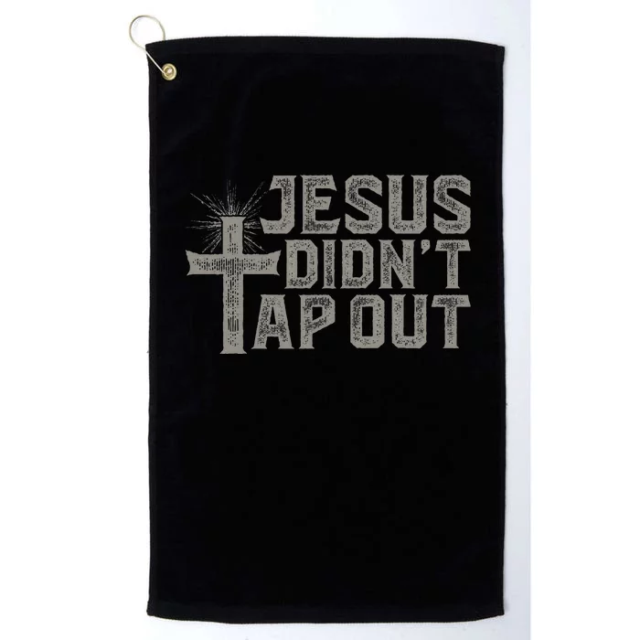 Jiu Jitsu Jesus Faith Christian Jesus DidnT Tap Out Platinum Collection Golf Towel