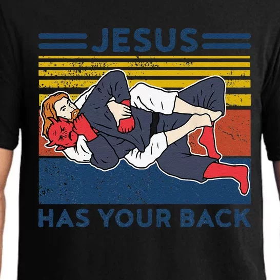 Jiu Jitsu Jesus Has Your Back BJJ MMA Jujitsu Pajama Set