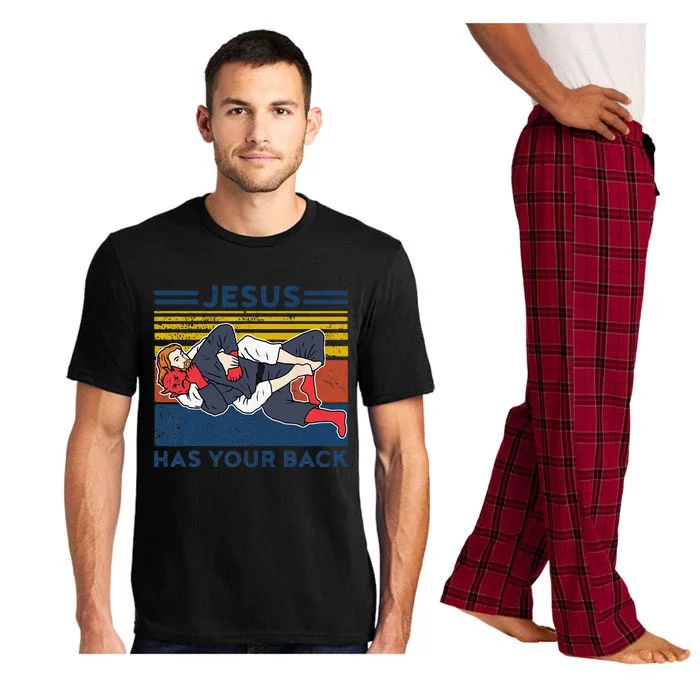 Jiu Jitsu Jesus Has Your Back BJJ MMA Jujitsu Pajama Set