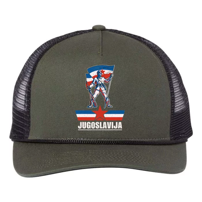 Jugoslavija Jugo Jebiga Balkan Sfrj Jugoslavia Retro Rope Trucker Hat Cap