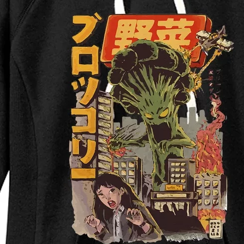 Japanese Japan Kaiju Vegetable Broccoli Anime Women's Fleece Hoodie