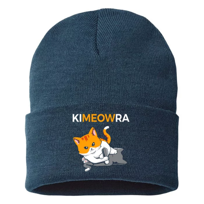 Jiu Jitsu Kimura Cute Kawaii Cat Funny BJJ Sustainable Knit Beanie