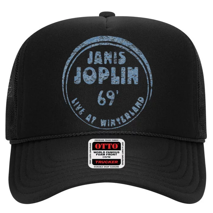 Janis Joplin Live At Winterland 1969 High Crown Mesh Trucker Hat