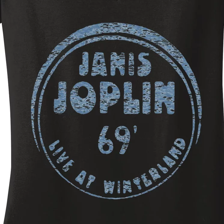 J.Anis Joplin Live At Winterland 1969 Women's V-Neck T-Shirt