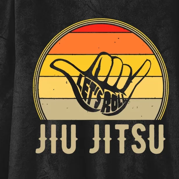 Jiu Jitsu Lets Roll Hand Sign Funny Hooded Wearable Blanket