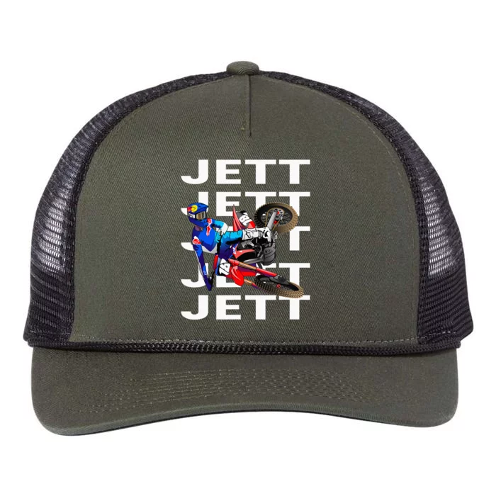 JL18 Jett Motocross Lawrence Supercross Retro Rope Trucker Hat Cap