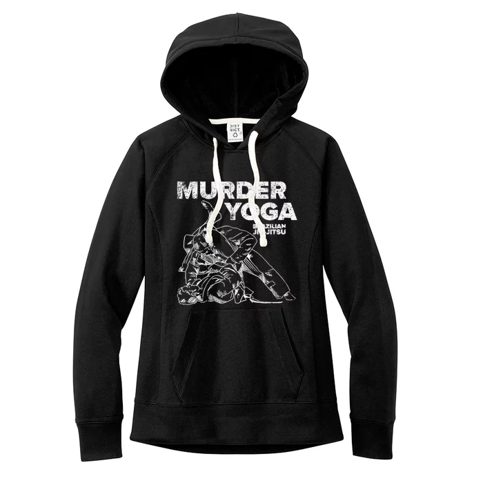 Jiu Jitsu Murder Yoga Vintage Sunset Funny Brazilian Women's Fleece Hoodie