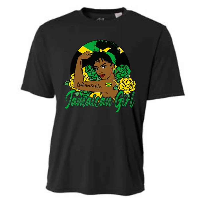 Jamaica Jamaican Mujer Jamaican Flag Cooling Performance Crew T-Shirt