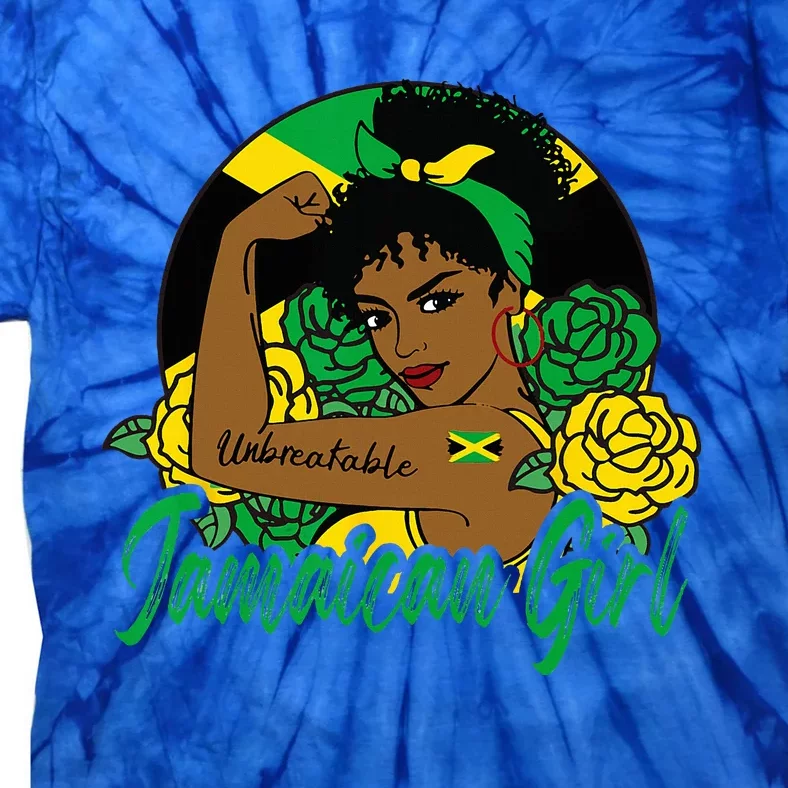 Jamaica Jamaican Mujer Jamaican Flag Tie-Dye T-Shirt