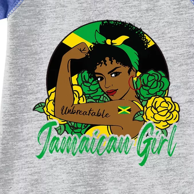 Jamaica Jamaican Mujer Jamaican Flag Infant Baby Jersey Bodysuit