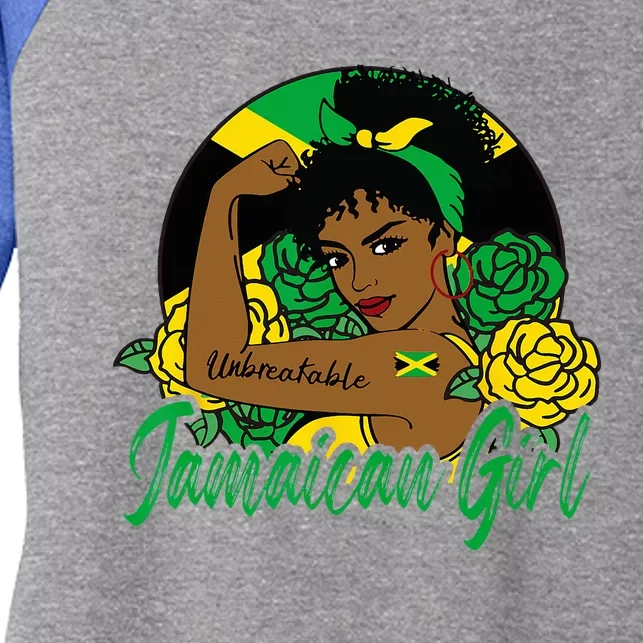 Jamaica Jamaican Mujer Jamaican Flag Women's Tri-Blend 3/4-Sleeve Raglan Shirt