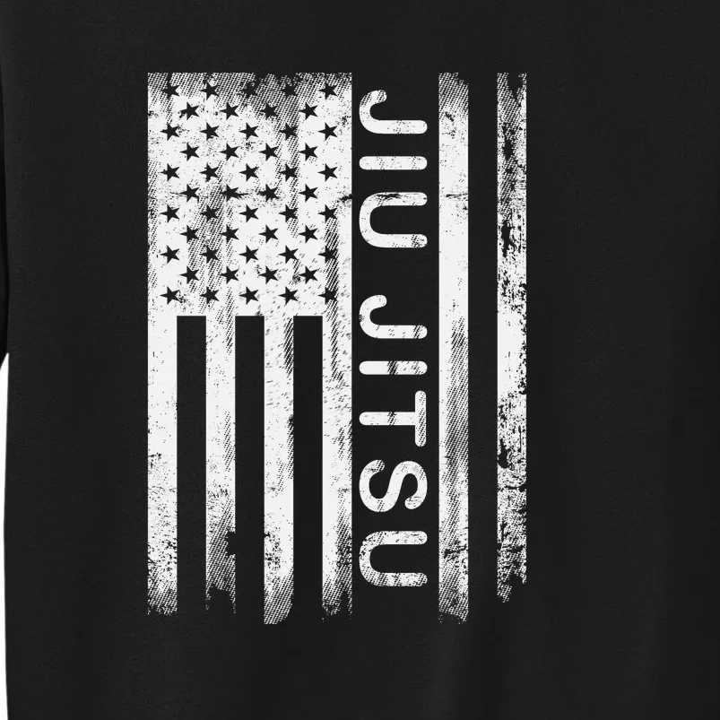 Jiu Jitsu Martial Arts American Flag Tall Sweatshirt