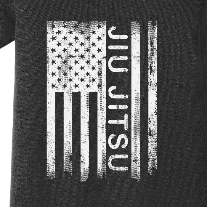 Jiu Jitsu Martial Arts American Flag Baby Bodysuit