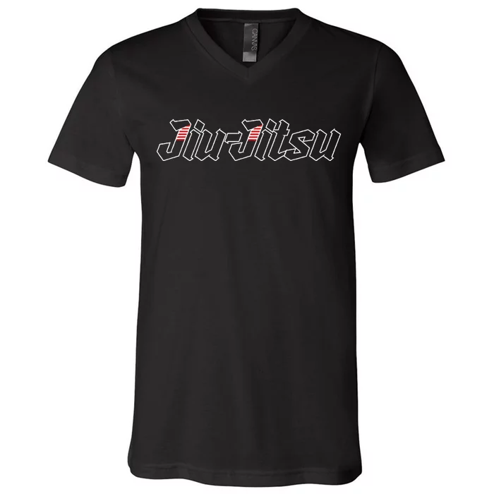 Jiu Jitsu Martial Arts Self Defense Sparring Grappling V-Neck T-Shirt