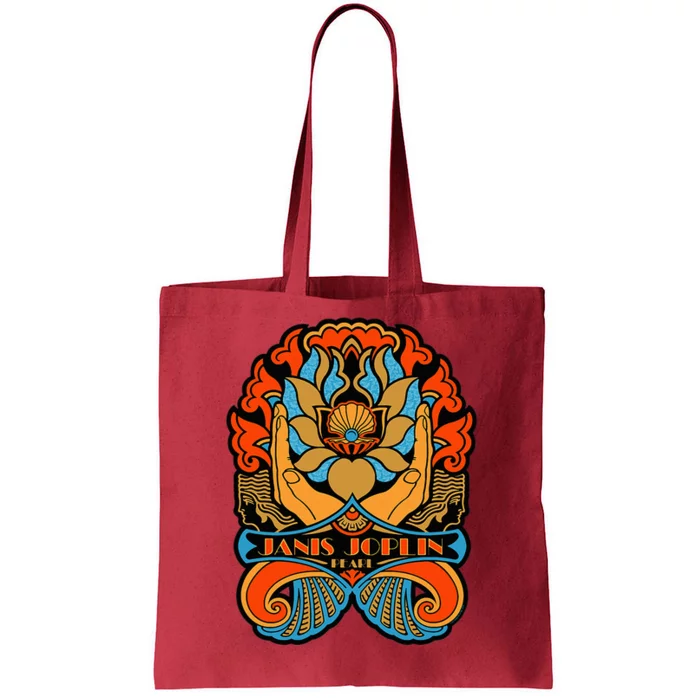 J.Anis Joplin Pearl Art Nouveau Lotus Flower Tote Bag