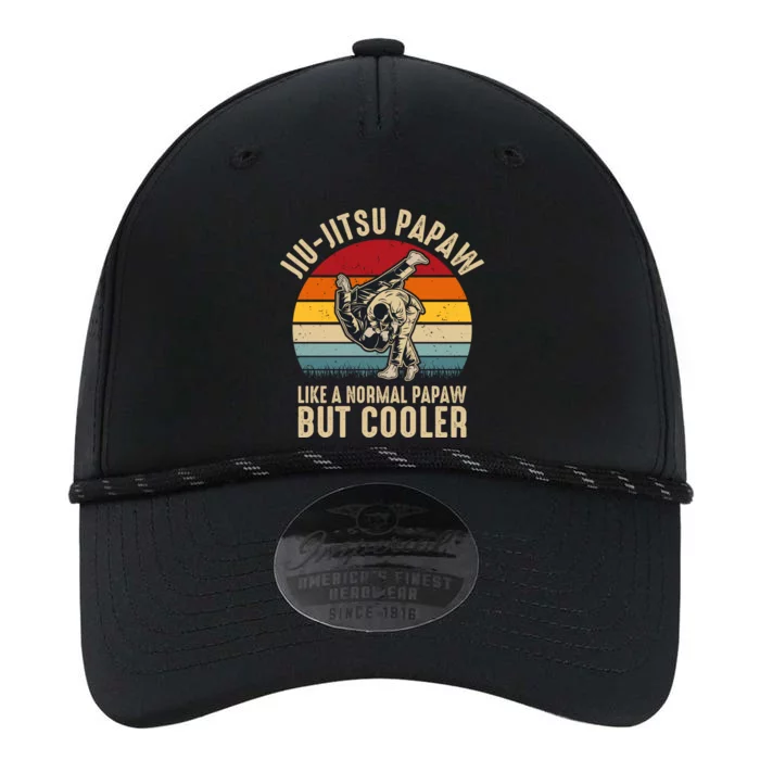 Jiu Jitsu Papaw Like A Normal Papaw But Cooler Funny Dad Gifts Retro Plus Size Performance The Dyno Cap