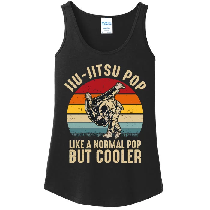 Jiu Jitsu Pop Like A Normal Pop But Cooler Funny Dad Gifts Retro Plus Size Ladies Essential Tank