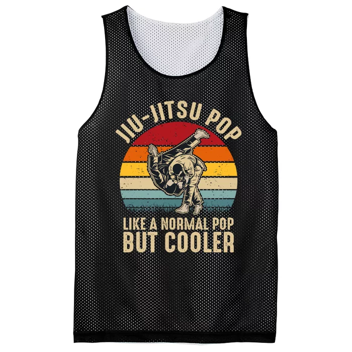 Jiu Jitsu Pop Like A Normal Pop But Cooler Funny Dad Gifts Retro Plus Size Mesh Reversible Basketball Jersey Tank