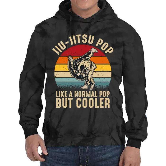 Jiu Jitsu Pop Like A Normal Pop But Cooler Funny Dad Gifts Retro Plus Size Tie Dye Hoodie