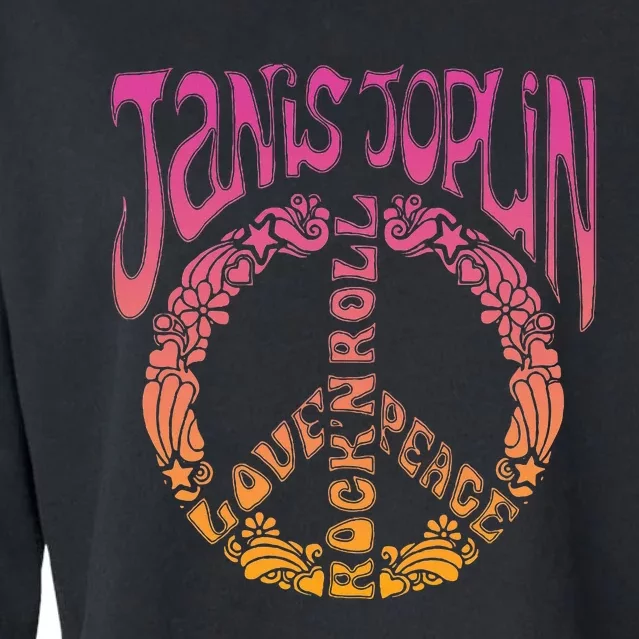 J.A.N.I.S J.O.P.L.I.N Peace Art Nouveau Cropped Pullover Crew