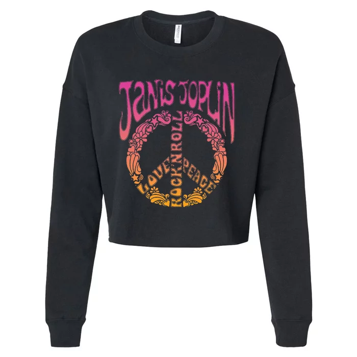 J.A.N.I.S J.O.P.L.I.N Peace Art Nouveau Cropped Pullover Crew