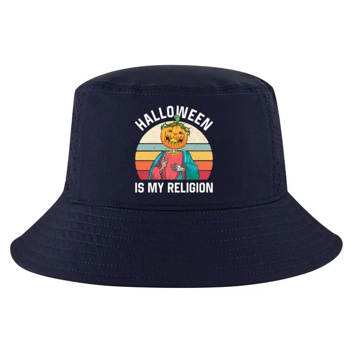 Jackolantern Jesus Pumpkin Halloween Is My Religion Gift Cool Comfort Performance Bucket Hat