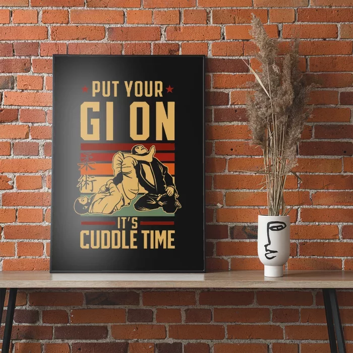 Jiu Jitsu Retro Vintage Put Your Gi On ItS Cuddle Time Poster