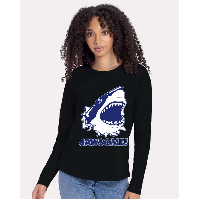 Jawsome Jaws Shark Womens Cotton Relaxed Long Sleeve T-Shirt