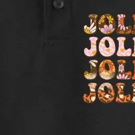 Jolene Jolly Song Leopard Floral Dry Zone Grid Performance Polo