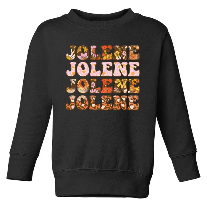 Jolene Jolly Song Leopard Floral Toddler Sweatshirt