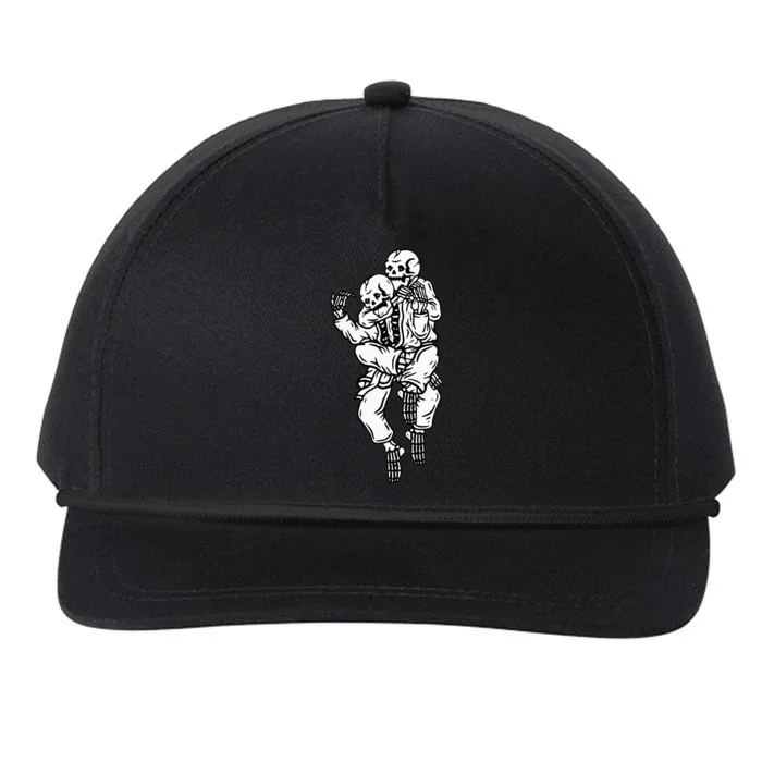 Jiu Jitsu Skeleton Rear Naked Choke Brazilian Jiu Jitsu Snapback Five-Panel Rope Hat