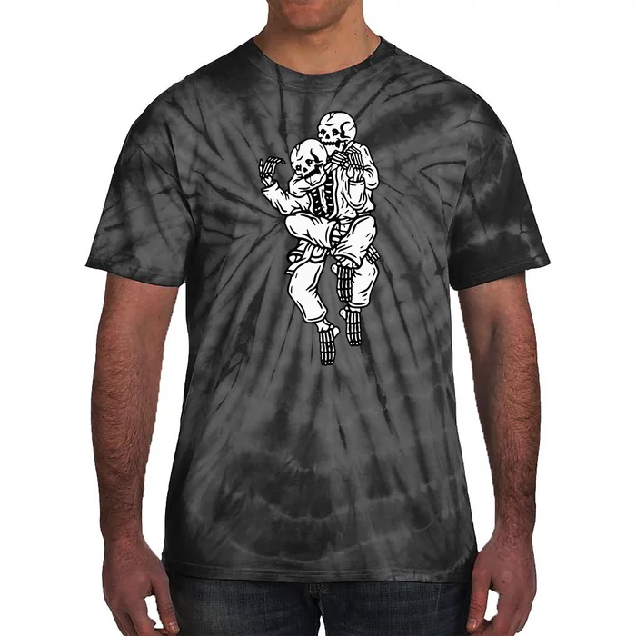 Jiu Jitsu Skeleton Rear Naked Choke Brazilian Jiu Jitsu Tie-Dye T-Shirt