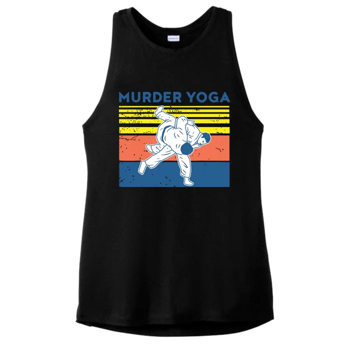 Jiu Jitsu Shirts Murder Yoga Men Vintage BJJ MMA Jujitsu Ladies Tri-Blend Wicking Tank