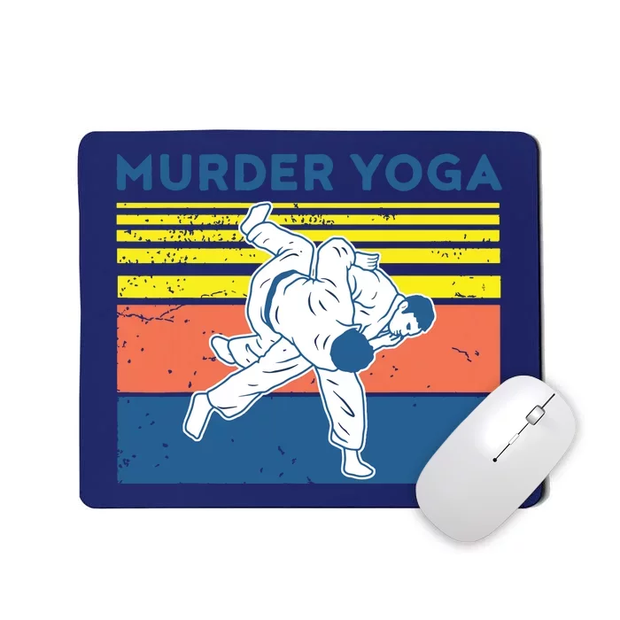 Jiu Jitsu Shirts Murder Yoga Men Vintage BJJ MMA Jujitsu Mousepad