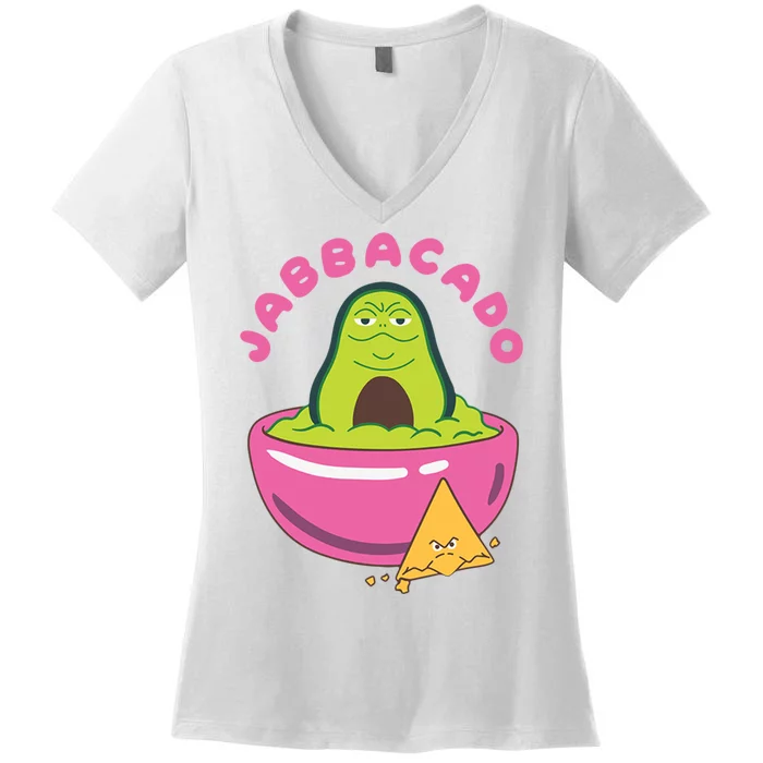 Jabbacado Jabba The Hutt Guacamole Women's V-Neck T-Shirt