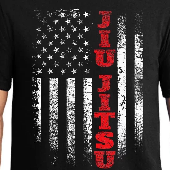 Jiu Jitsu USA American Flag Martial Arts Ground Fighting Pajama Set