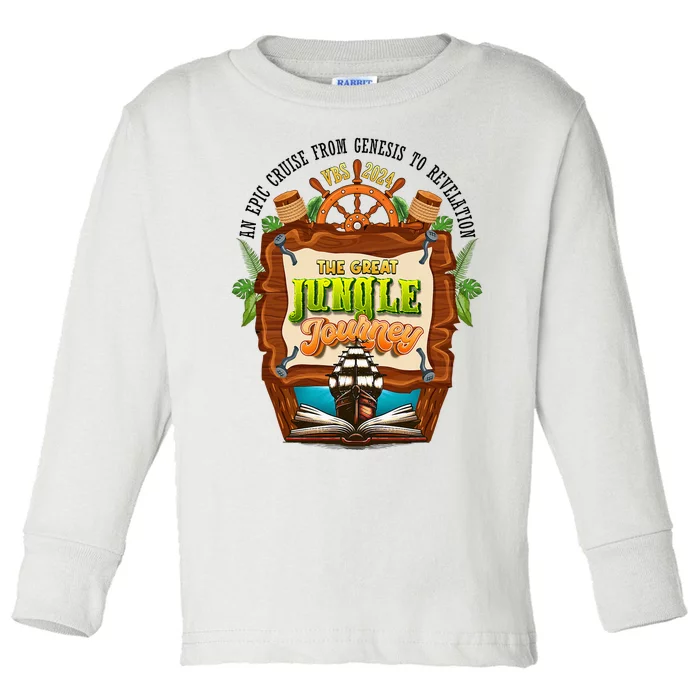 Jungle Journey Vbs 2024 Vacation Bible School Summer Camp Toddler Long Sleeve Shirt