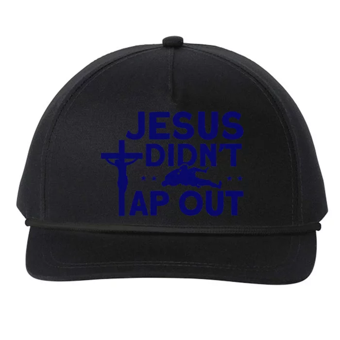 Jiu Jitsu Vintage Jesus Didnt Tap Out Snapback Five-Panel Rope Hat