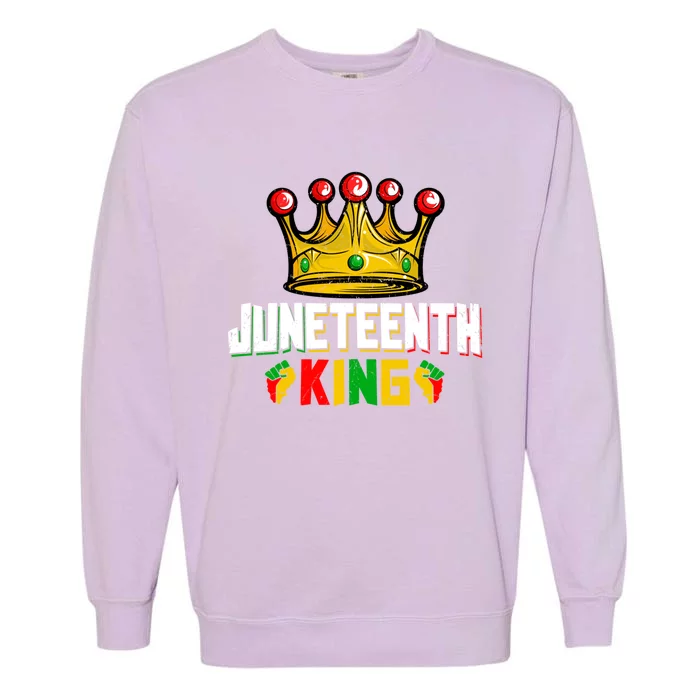 Juneteenth King Afro African Black History Month Meaningful Gift Garment-Dyed Sweatshirt