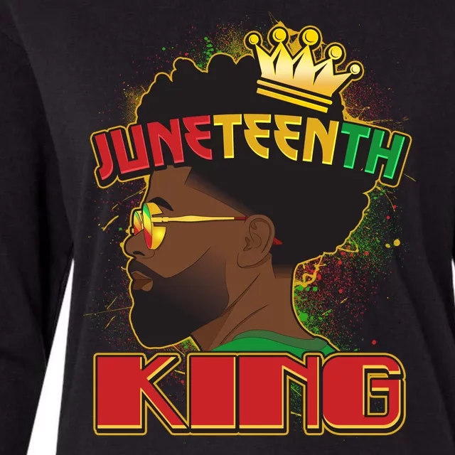 Juneteenth King Black African American Man Afro Womens Cotton Relaxed Long Sleeve T-Shirt