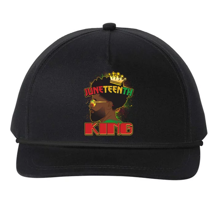 Juneteenth King Black African American Man Afro Snapback Five-Panel Rope Hat