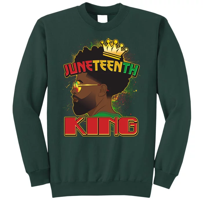 Juneteenth King Black African American Man Afro Tall Sweatshirt