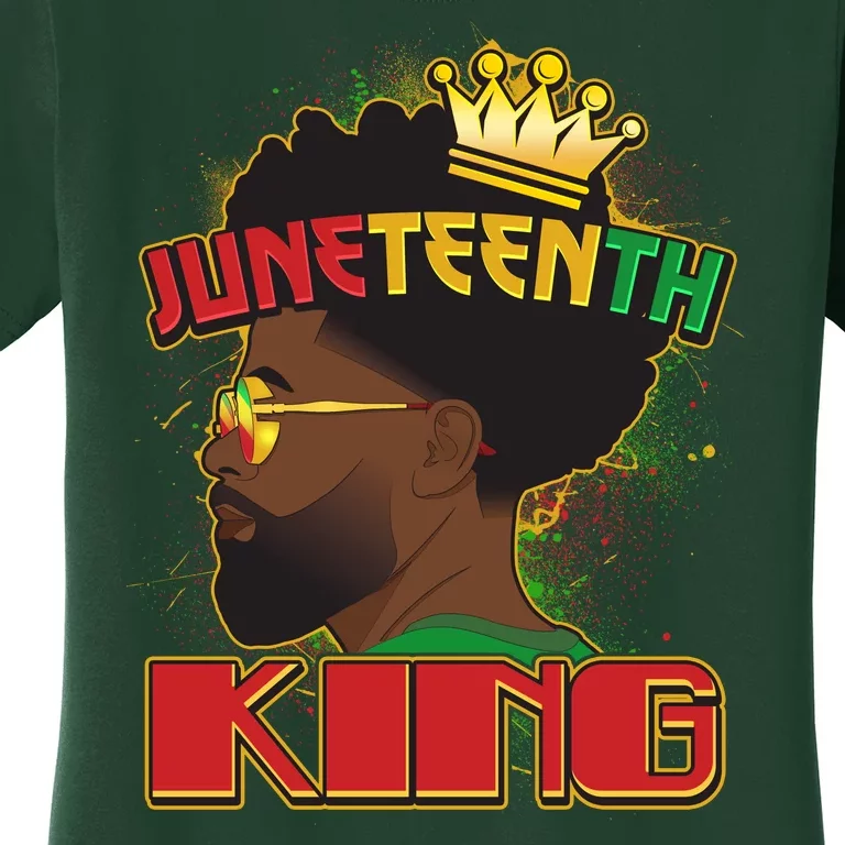 Juneteenth King Black African American Man Afro Women's T-Shirt