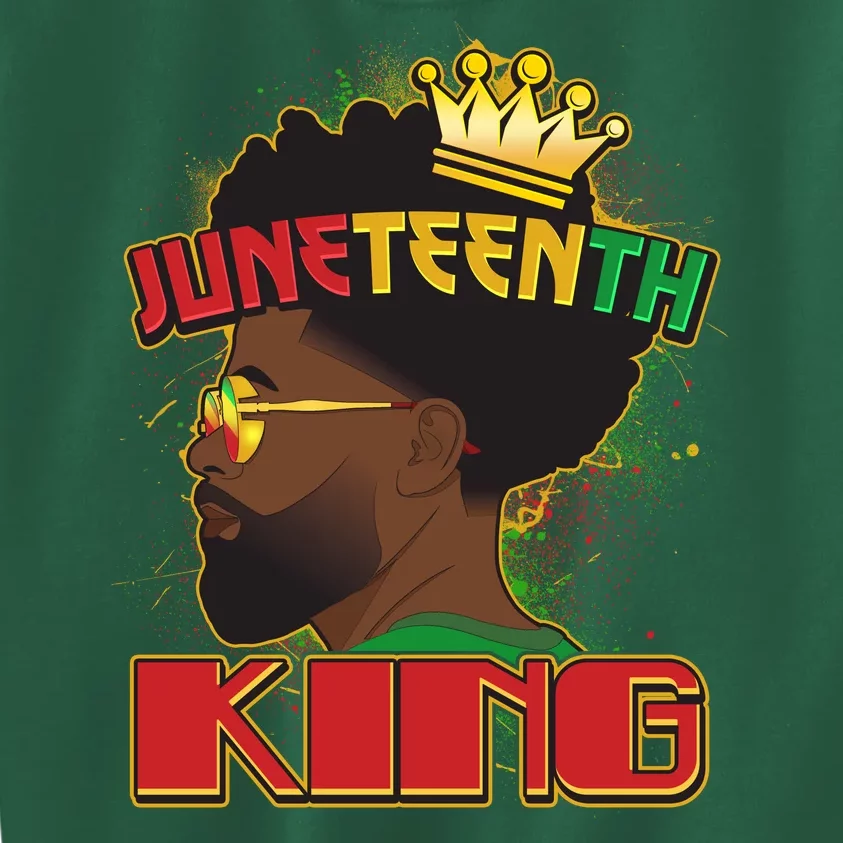 Juneteenth King Black African American Man Afro Kids Sweatshirt