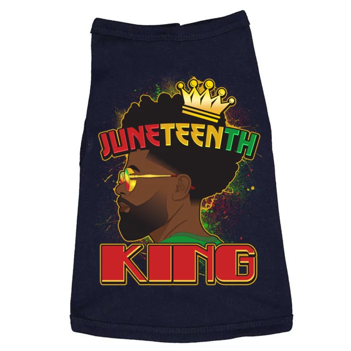 Juneteenth King Black African American Man Afro Doggie Tank