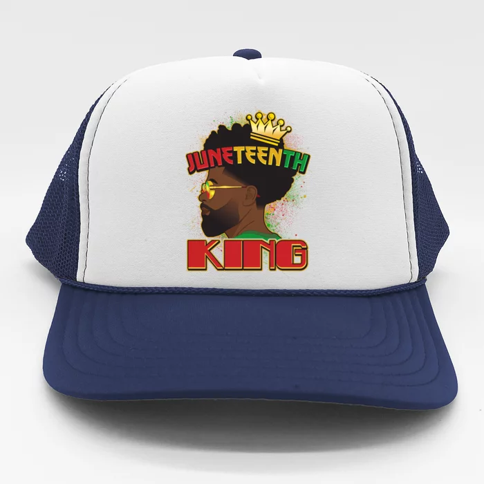 Juneteenth King Black African American Man Afro Trucker Hat