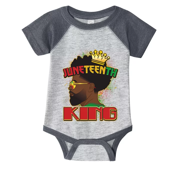 Juneteenth King Black African American Man Afro Infant Baby Jersey Bodysuit