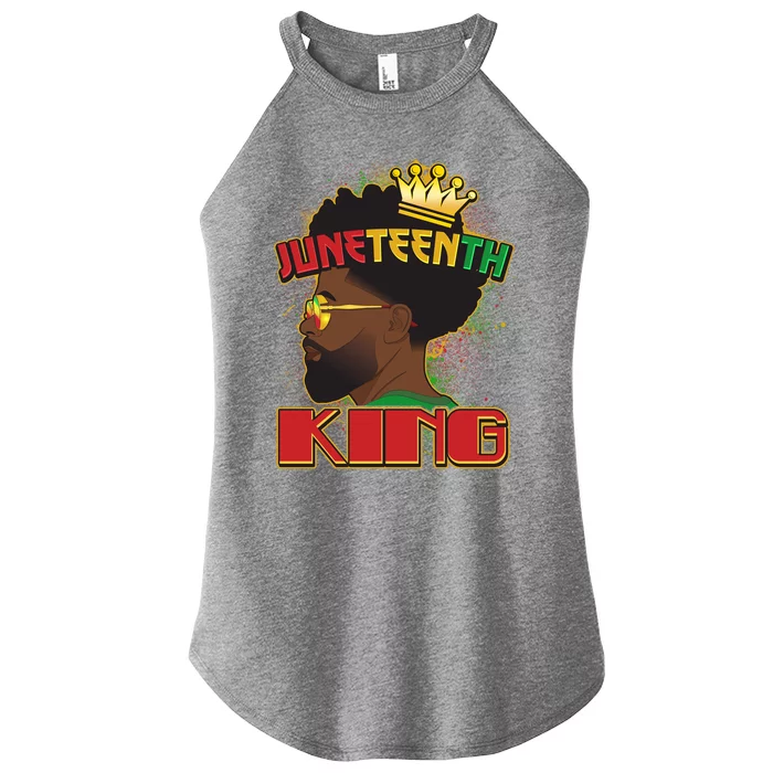 Juneteenth King Black African American Man Afro Women’s Perfect Tri Rocker Tank