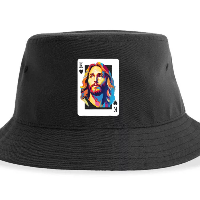 Jesus King Card Christian Sustainable Bucket Hat