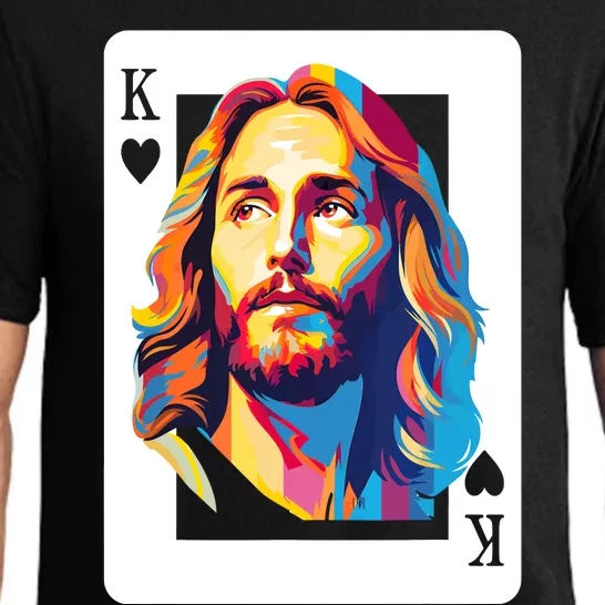 Jesus King Card Christian Pajama Set